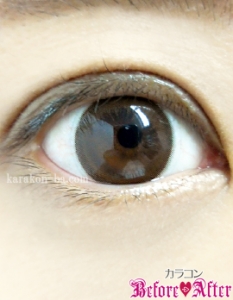 eyecloset(アイクローゼット)／SilhouetteCamel(シルエットキャメル)カラコン装着画像すっぴん