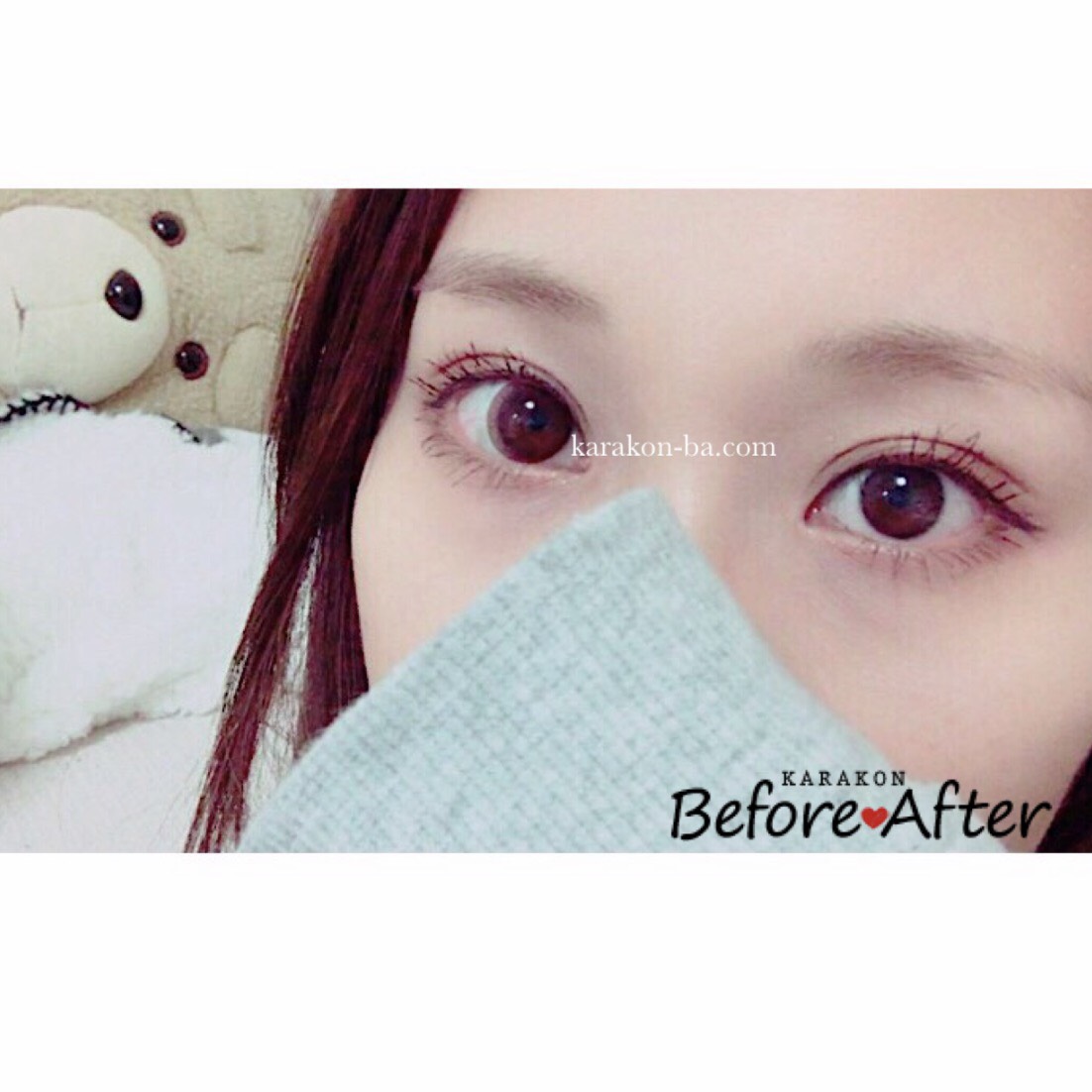 Eye Coffret 1day UV(アイコフレワンデー)リッチメイクのカラコン装着画像／別パターン③